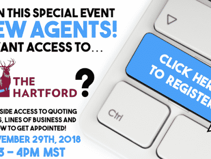 11/16/2018 **SPECIAL COMMERCIAL LINES EVENT** Get Access to The Hartford!
