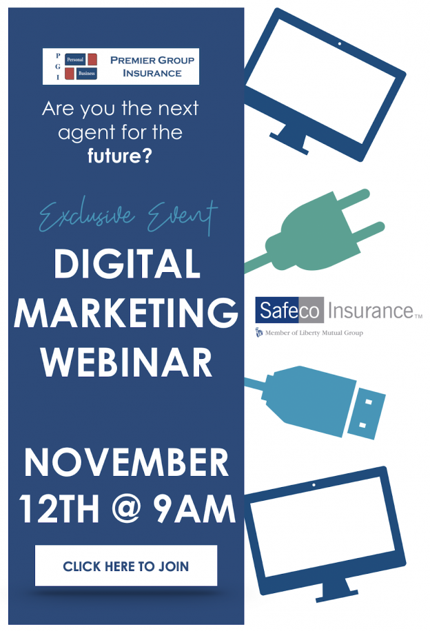 11/01/2019 Exclusive Digital Marketing Webinar with SafeCo Insurance - Register Today!