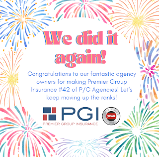 08/07/2023 - We did it again! PGI is #42 of Top P/C Agencies